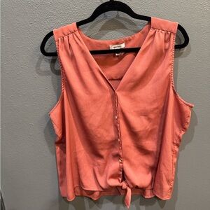 Nine West Coral Button-Front Blouse